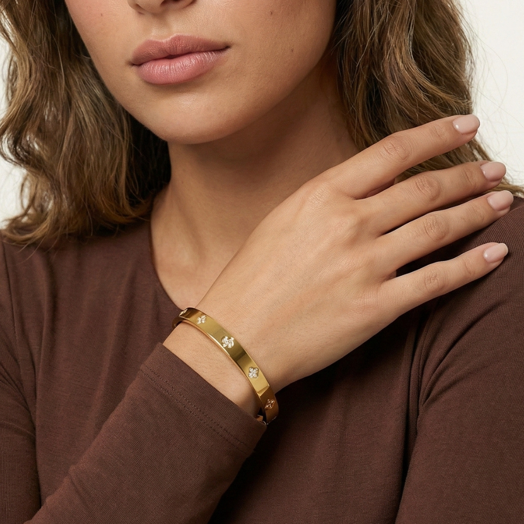 Bracelet trèfle d’or