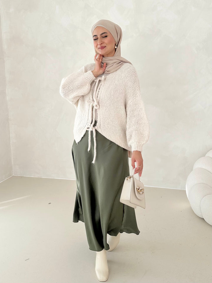 Jupe en satin Leya
