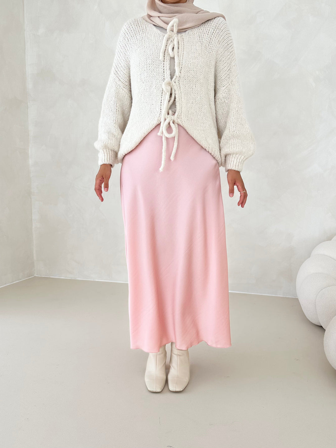 Jupe en satin Leya