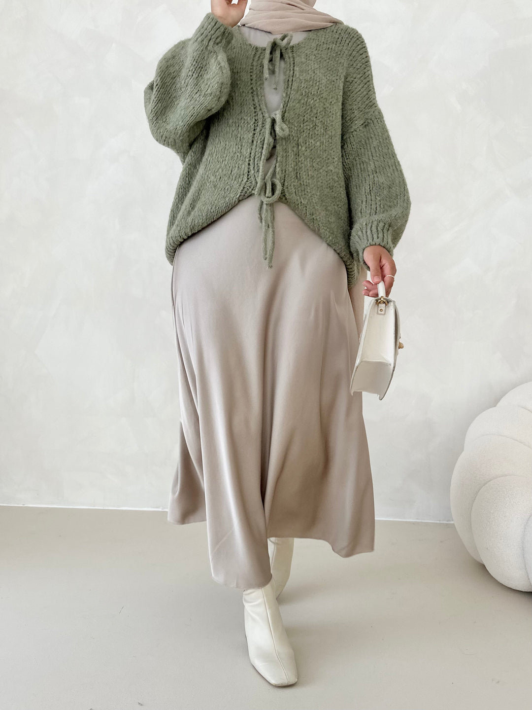 Jupe en satin Leya